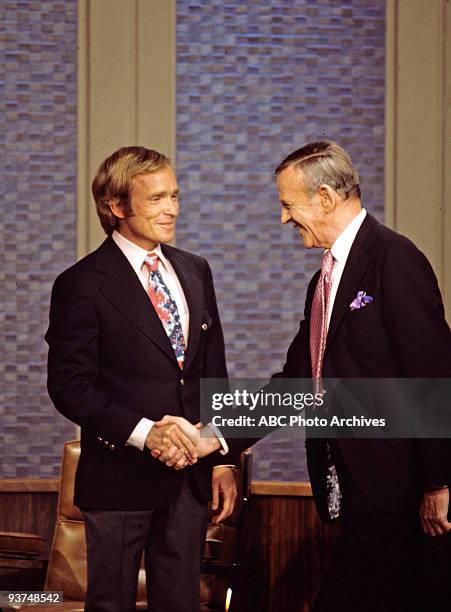 Fred Astaire chatted with host Dick Cavett.,