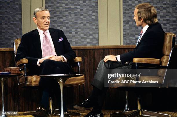 Fred Astaire chatted with host Dick Cavett.,