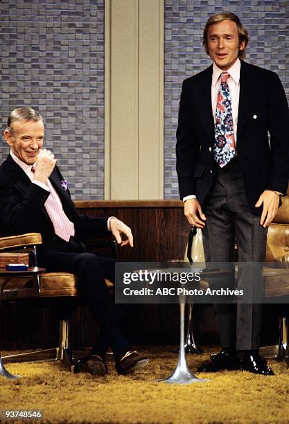 Fred Astaire chatted with host Dick Cavett.,