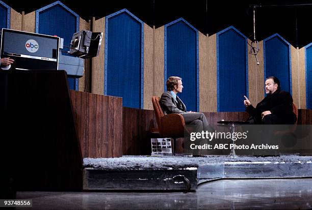 Host Dick Cavett chatted with Orson Welles.,