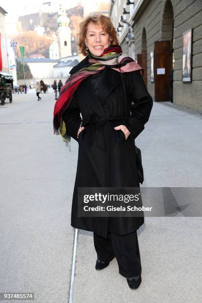 Gaby Dohm during the Easter Opera Festival opening premiere of 'Tosca' at Grosses Festspielhaus on March 24, 2018 in Salzburg, Austria. The Salzburg...