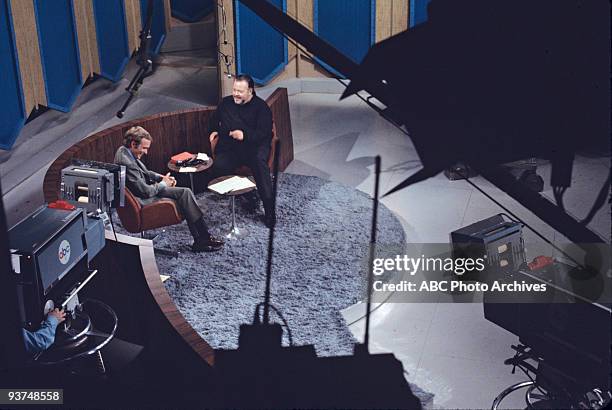 Host Dick Cavett chatted with Orson Welles.,