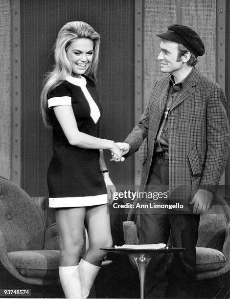 Dyan Cannon chatted with host Dick Cavett.,