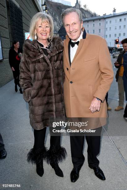 Charlotte von Bismarck and Reinhard von der Becke, CEO Lux International and Forbes Lux Group during the Easter Opera Festival opening premiere of...