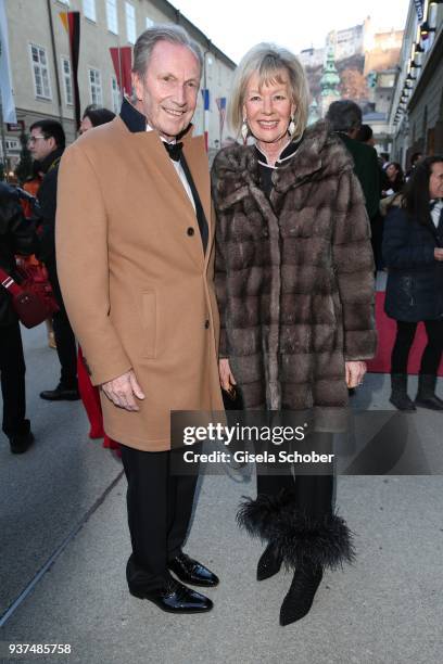 Charlotte von Bismarck and Reinhard von der Becke, CEO Lux International and Forbes Lux Group during the Easter Opera Festival opening premiere of...