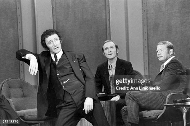 Guests Marcel Marceau and Mickey Mantle chatted with host Dick Cavett.,