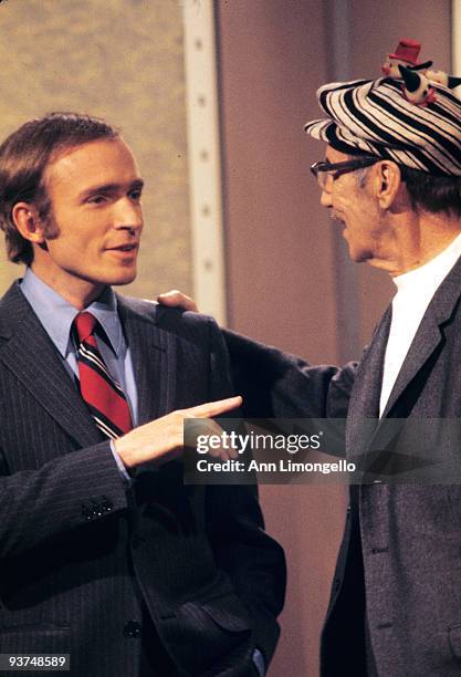 Groucho Marx chatted with host Dick Cavett.,