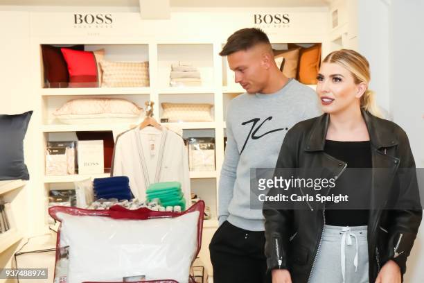 Alex Bowen and Olivia Buckland shopping for their new home in Arighi Bianchi ahead of their wedding on March 24, 2018 in Macclesfield, England.