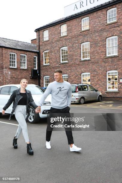 Olivia Buckland and Alex Bowen shopping for their new home in Arighi Bianchi ahead of their wedding on March 24, 2018 in Macclesfield, England.