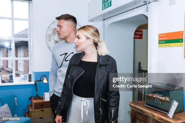 Alex Bowen and Olivia Buckland shopping for their new home in Arighi Bianchi ahead of their wedding on March 24, 2018 in Macclesfield, England.