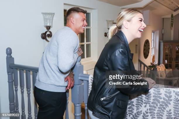 Alex Bowen and Olivia Buckland shopping for their new home in Arighi Bianchi ahead of their wedding on March 24, 2018 in Macclesfield, England.