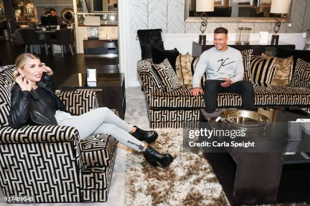 Olivia Buckland and Alex Bowen shopping for their new home in Arighi Bianchi ahead of their wedding on March 24, 2018 in Macclesfield, England.