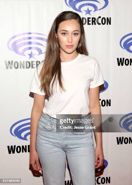 Actor Alycia Debnam Carey of AMC's 'Fear of the Walking Dead' attends WonderCon at Anaheim Convention Center on March 24, 2018 in Anaheim, California.