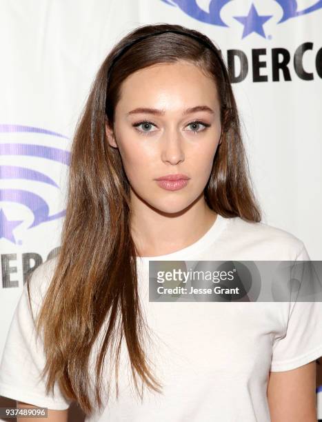 Actor Alycia Debnam Carey of AMC's 'Fear of the Walking Dead' attends WonderCon at Anaheim Convention Center on March 24, 2018 in Anaheim, California.