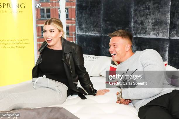 Olivia Buckland and Alex Bowen shopping for their new home in Arighi Bianchi ahead of their wedding on March 24, 2018 in Macclesfield, England.