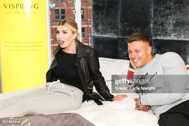 Olivia Buckland and Alex Bowen shopping for their new home in Arighi Bianchi ahead of their wedding on March 24, 2018 in Macclesfield, England.