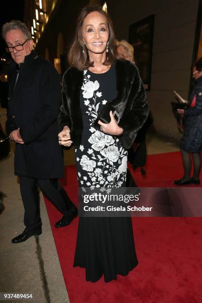 Isabel Preysler during the Easter Opera Festival opening premiere of 'Tosca' at Grosses Festspielhaus on March 24, 2018 in Salzburg, Austria. The...