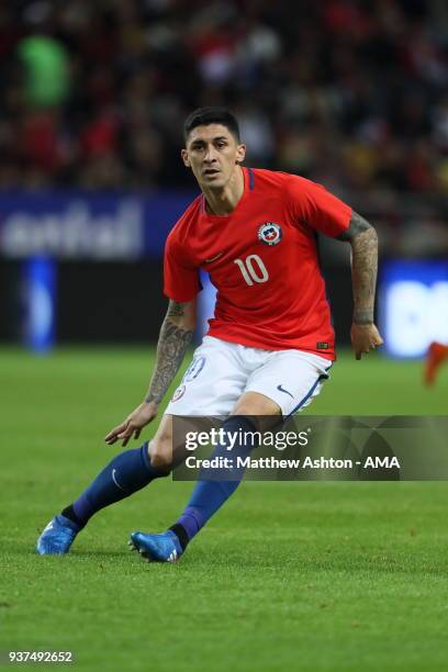 Pedro Pablo Hernandez of Chile during the International Friendly match between Sweden and Chile at Friends arena on March 24, 2018 in Solna, Sweden.