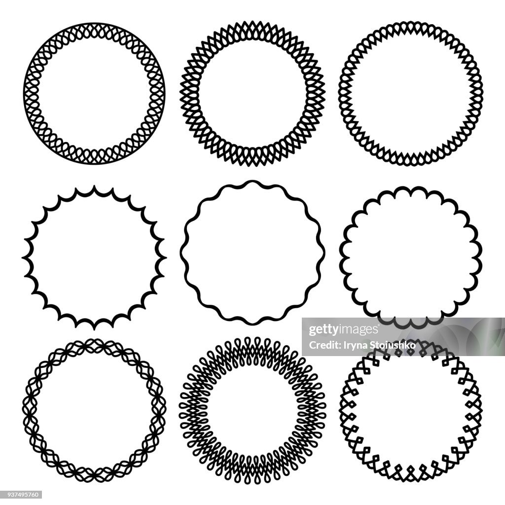 Vector Set Of Round Frames High-Res Vector Graphic - Getty Images