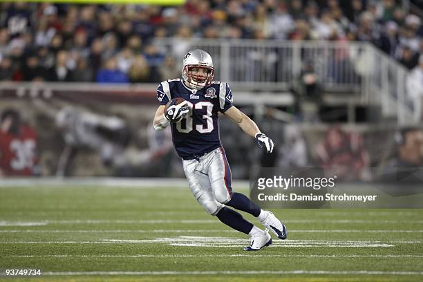 New England Patriots Wes Welker in action vs New York Jets. Foxboro, MA CREDIT: Damian Strohmeyer