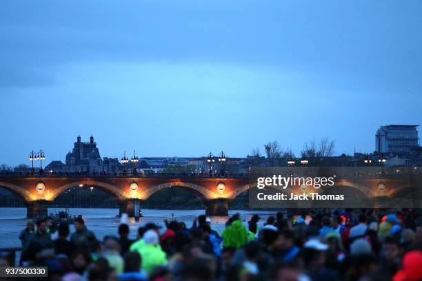 General view ahead of the Marathon de Bordeaux Metropole 2018 on March 24, 2018 in Bordeaux, France.