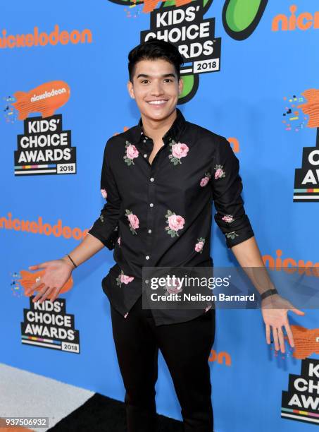 Alex Wassabi attends Nickelodeon's 2018 Kids' Choice Awards at The Forum on March 24, 2018 in Inglewood, California.