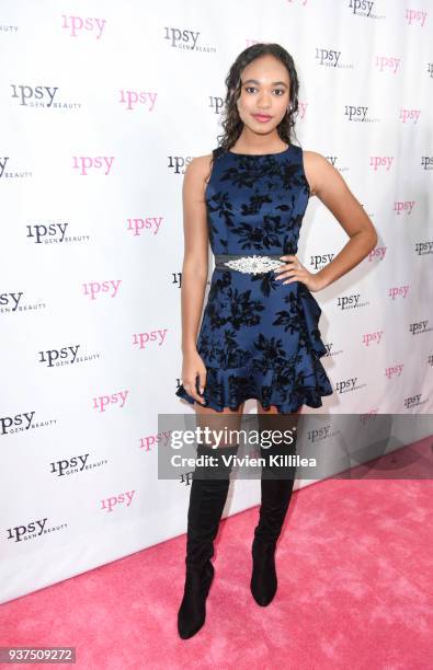 Chandler Kinney attends ipsy Gen Beauty at the Los Angeles Convention Center on March 24, 2018 in Los Angeles, California.