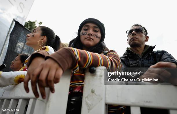 Participant seen at March For Our Lives Los Angeles on March 24, 2018 in Los Angeles, California.