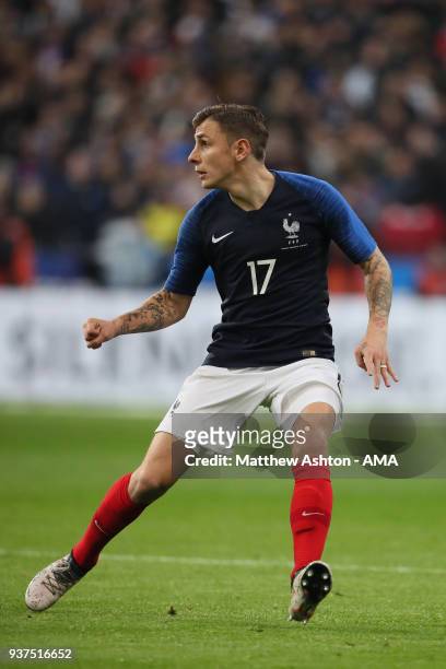 Lucas Digne of France during the International Friendly match between France and Colombia at Stade de France on March 23, 2018 in Paris, France.