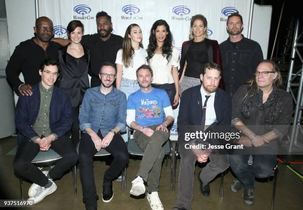 Actors Lennie James, Maggie Grace, Colman Domingo, Alycia Debnam Carey, Danay Garcia, Jenna Elfman and Garret Dillahunt Showrunners Andrew Chambliss,...