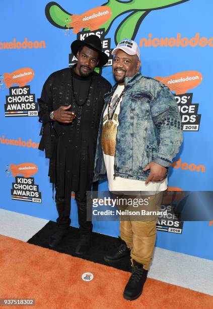 Sheldon Bailey and Bubba Ganter attend Nickelodeon's 2018 Kids' Choice Awards at The Forum on March 24, 2018 in Inglewood, California.