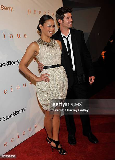 Actress Paula Patton and Singer Robin Thicke attends the Lionsgate and Blackberry "Precious" Pre Gala Cocktail Party at the Royal Ontario Museum...