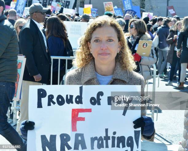 Congresswoman Debbie Wasserman Schultz attends the March for Our Lives Rally on March 24, 2018 in Washington, DC.