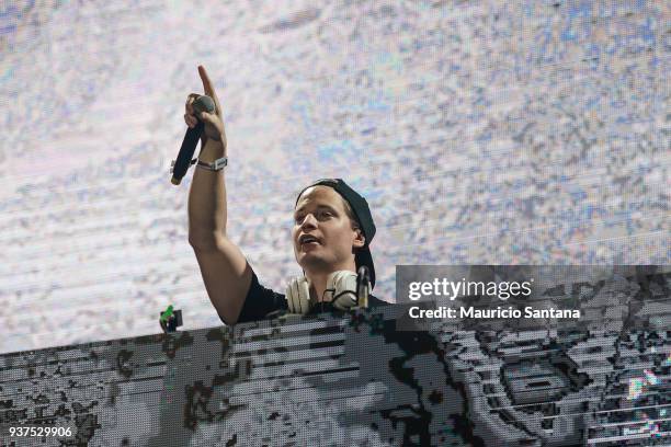 Kygo performs live on stage during the second day of Lollapalooza Brazil Festival at Interlagos Racetrack on March 24, 2018 in Sao Paulo, Brazil.