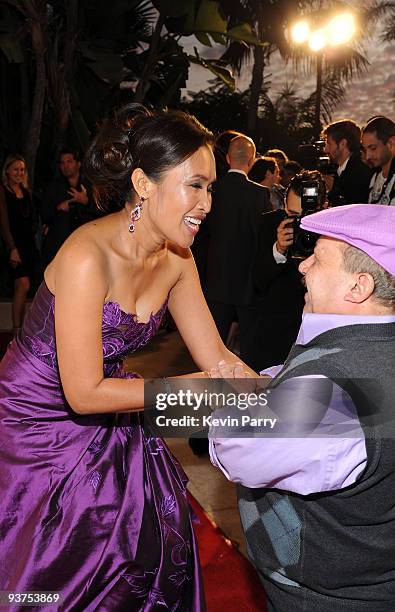 Founder Somaly Mam and TV personality Chuy Bravo arrive at the Somaly Mam Foundation's 2nd annual Los Angeles Gala held at a private residence on...