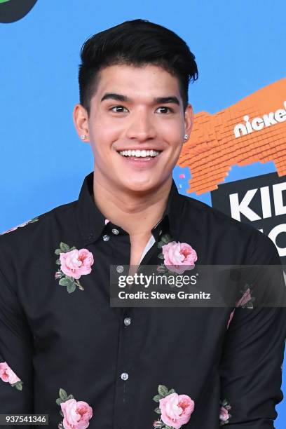 Alex Wassabi attends Nickelodeon's 2018 Kids' Choice Awards at The Forum on March 24, 2018 in Inglewood, California.