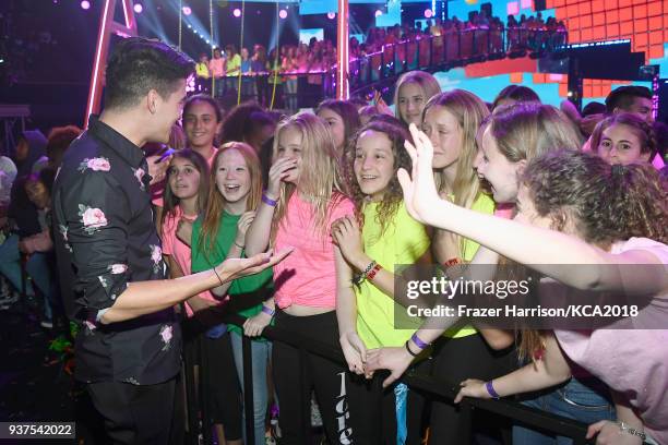 Alex Wassabi attends Nickelodeon's 2018 Kids' Choice Awards at The Forum on March 24, 2018 in Inglewood, California.