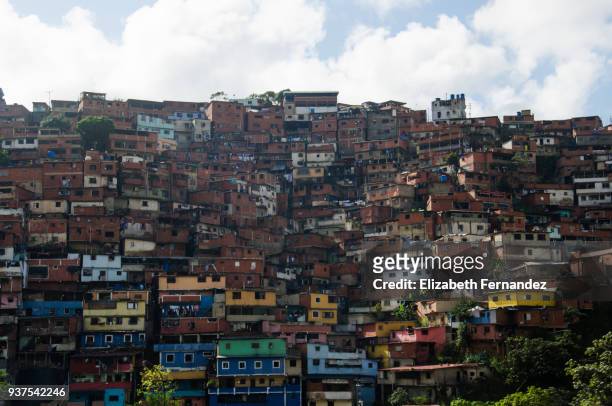 favela suburb of caracas city - caracas stock pictures, royalty-free photos & images