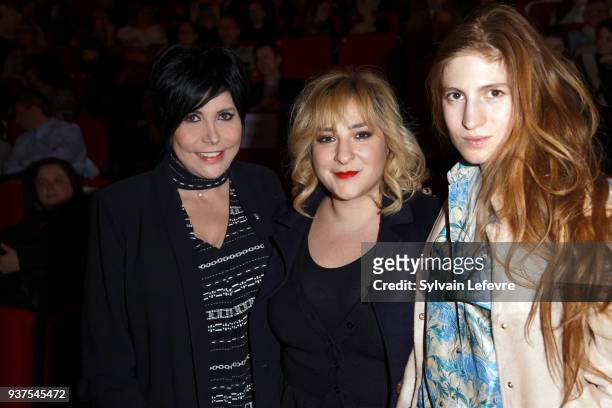 Singer Liane Foly , actresses Agathe Bonitzer and Marilou Berry attend the closing ceremony of Valenciennes Film Festival on March 24, 2018 in...