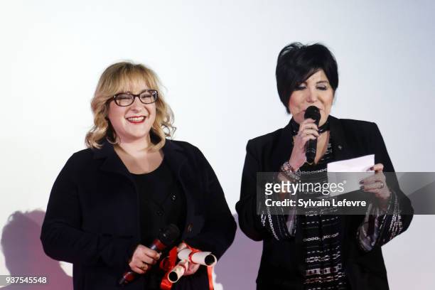 Actress Marilou Berry and singer Liane Foly attend the closing ceremony of Valenciennes Film Festival on March 24, 2018 in Valenciennes, France.