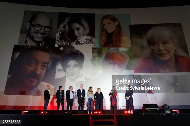 Fiction jury Maurice Barthelemy, Liane Foly, Philippe Duquesne, Philippe Le Guay, Agathe Bonitzer, Marilou Berry,Marina Vlady and Armelle attends the...