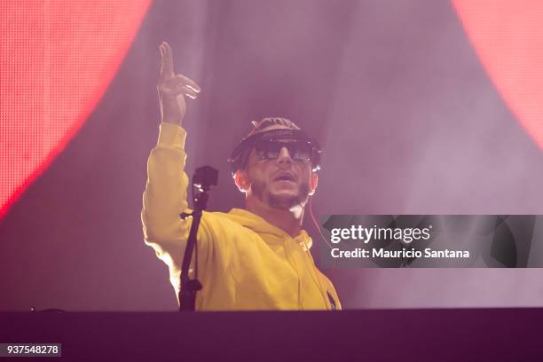 Snake performs live on stage during the second day of Lollapalooza Brazil Festival at Interlagos Racetrack on March 24, 2018 in Sao Paulo, Brazil.