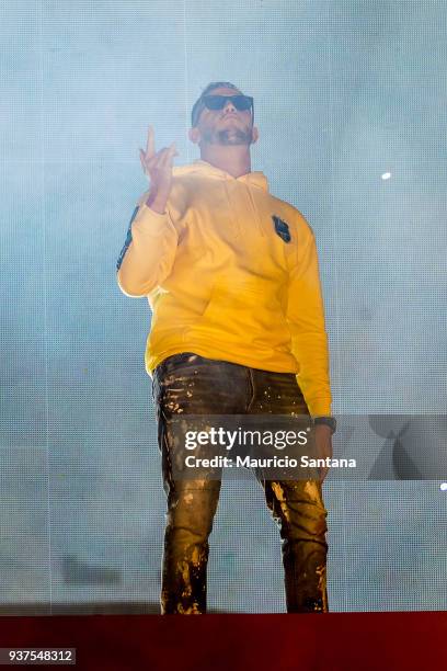 Snake performs live on stage during the second day of Lollapalooza Brazil Festival at Interlagos Racetrack on March 24, 2018 in Sao Paulo, Brazil.