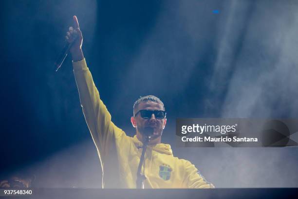 Snake performs live on stage during the second day of Lollapalooza Brazil Festival at Interlagos Racetrack on March 24, 2018 in Sao Paulo, Brazil.