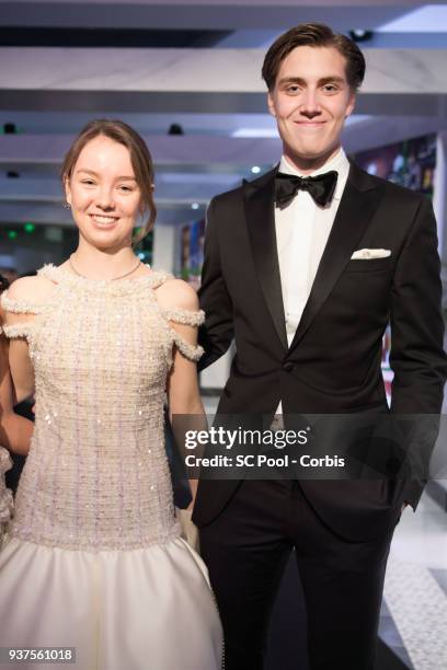 Princess Alexandra of Hanover and her boyfriend Ben Sylvester Strautmann arrive at the Rose Ball 2018 To Benefit The Princess Grace Foundation at...