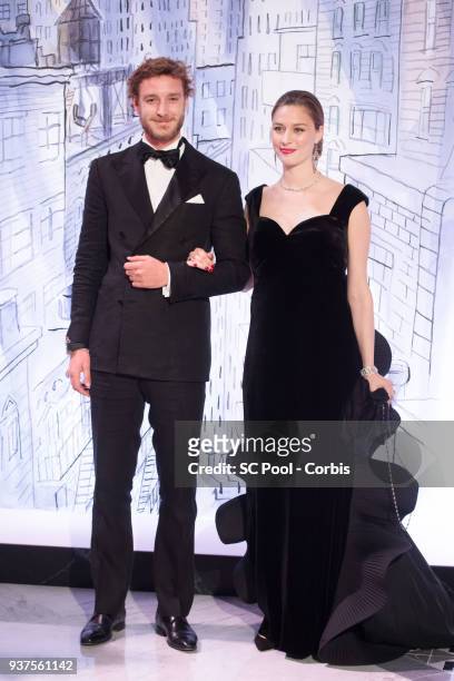 Pierre Casiraghi and Beatrice Casiraghi arrive at the Rose Ball 2018 To Benefit The Princess Grace Foundation at Sporting Monte-Carlo on March 24,...