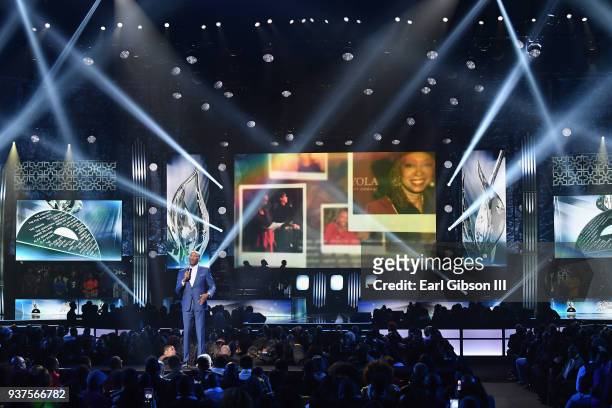 Donnie McClurkin speaks during the 33rd annual Stellar Gospel Music Awards at the Orleans Arena on March 24, 2018 in Las Vegas, Nevada.