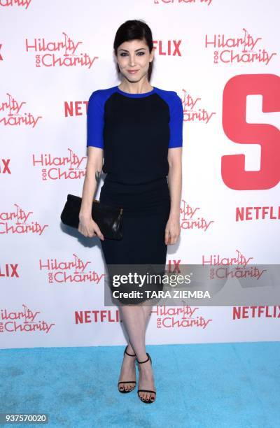 Actress Briana Cuoco attends Seth Rogen's Hilarity For Charity at Hollywood Palladium on March 24, 2018 in Los Angeles, California. / AFP PHOTO /...