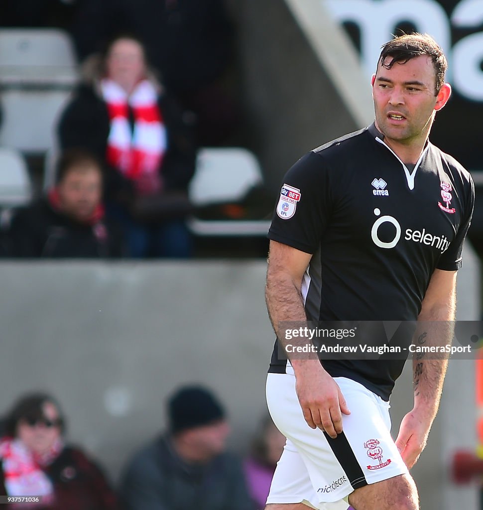 Matt Rhead Lincoln City's Matt Rhead during the Sky Bet League Two match between ...