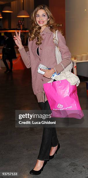 Ana Beatriz Barros poses at Nhow hotel on December 3, 2009 in Milan, Italy.